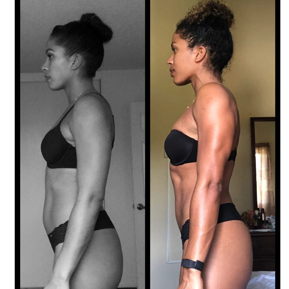 A comparison of the two side profile images shows a physical change.