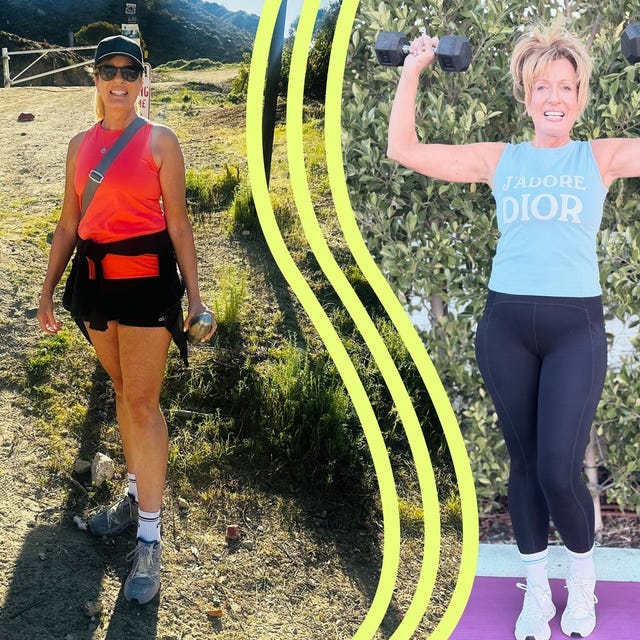 Two fitness activities are shown side by side.