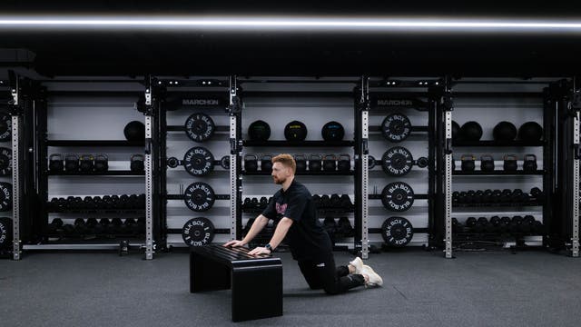 Marchon coach Patrick James demonstrates the raised wrist tension