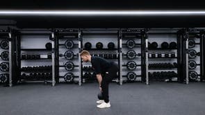 Marchon coach Patrick James demonstrates the Romanian deadlift