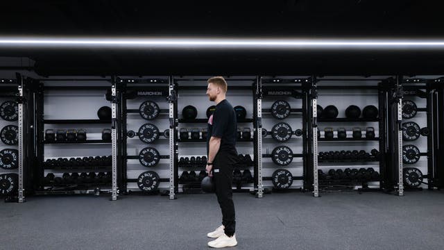 Marchon coach Patrick James demonstrates the Romanian deadlift