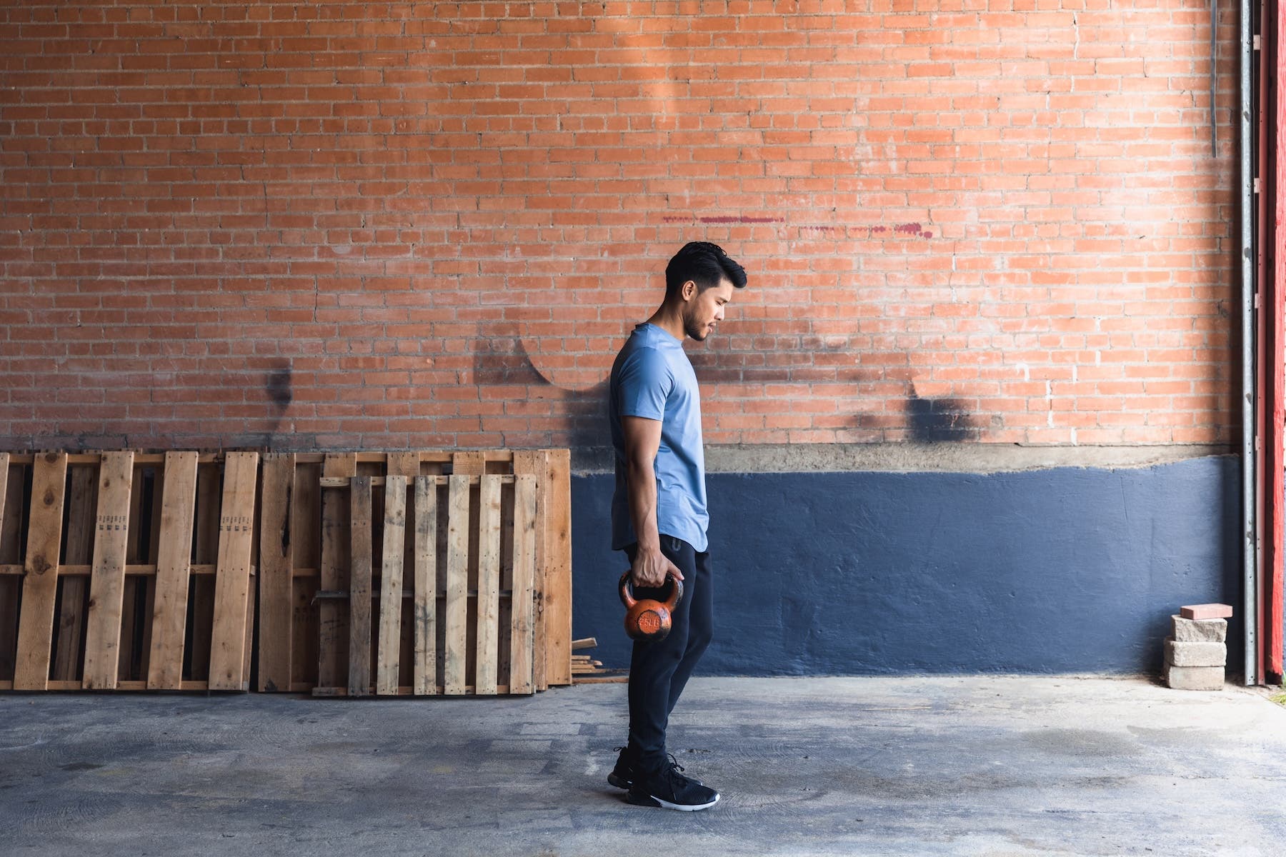 Kettlebells during a cross training workout