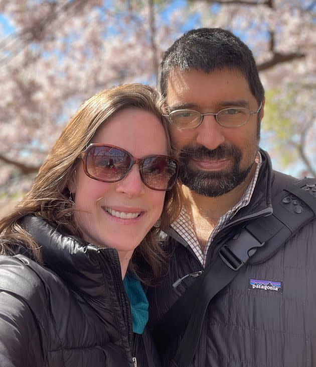The author and her husband found out a few weeks later that she was cancer-free, at the DC Cherry Blossom Festival.