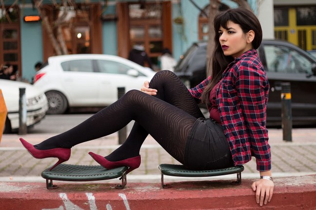 Dimitra Steko poses on a bench