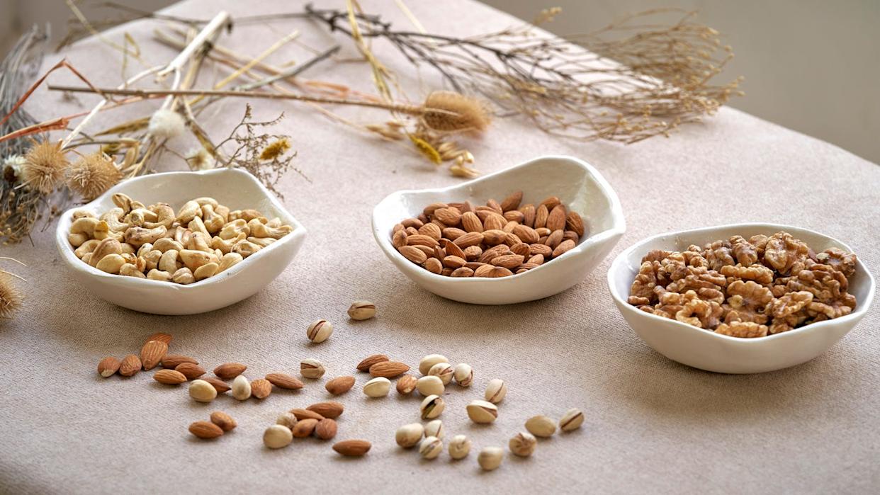 Healthy food. Vegan food. Food mix background, top view, copy space, banner.